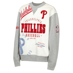 Philadelphia Phillies Outerstuff Youth Big League Power Hit Fleece Sweatshirt - Cream/Gray