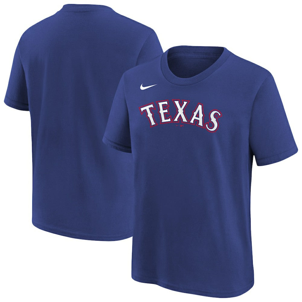 Texas Rangers Youth Wordmark T-Shirt - Royal | Nike