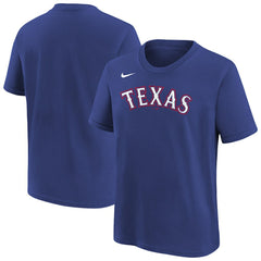 Texas Rangers Youth Wordmark T-Shirt - Royal | Nike