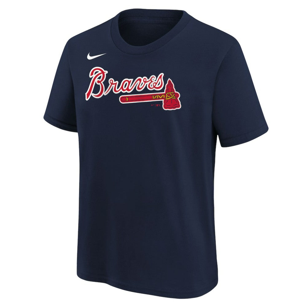 Atlanta Braves Youth Wordmark T-Shirt - Athletic Navy | Nike