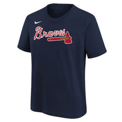 Atlanta Braves Youth Wordmark T-Shirt - Athletic Navy | Nike