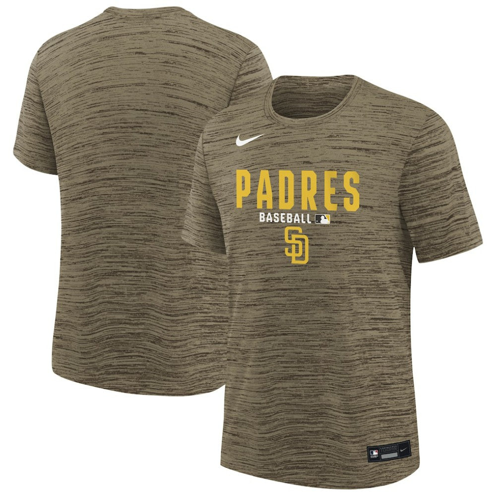 San Diego Padres Youth Authentic Collection Velocity Dri-FIT T-Shirt - Brown | Nike