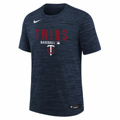 Minnesota Twins Youth Authentic Collection Velocity Dri-FIT T-Shirt - Navy | Nike