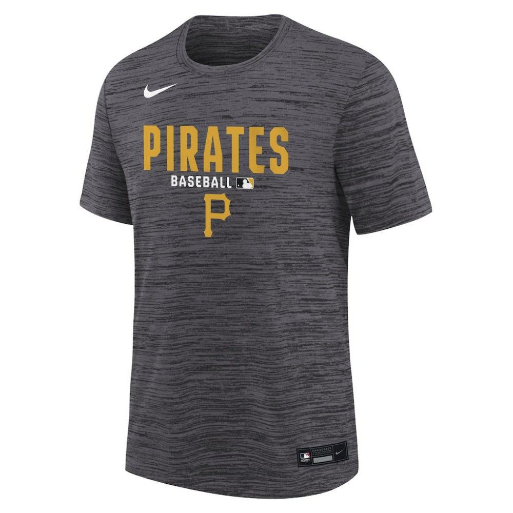 Pittsburgh Pirates Youth Authentic Collection Velocity Dri-FIT T-Shirt - Black | Nike