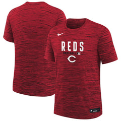 Cincinnati Reds Youth Authentic Collection Velocity Dri-FIT T-Shirt - Red | Nike