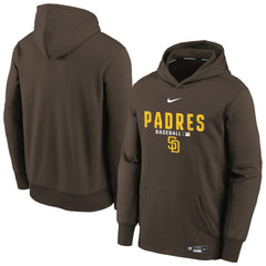 San Diego Padres Youth Authentic Collection Therma-FIT Hoodie - Brown | Nike