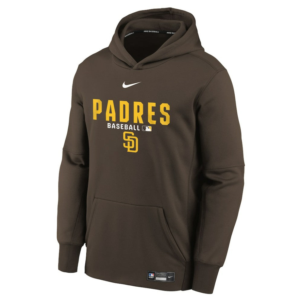 San Diego Padres Youth Authentic Collection Therma-FIT Hoodie - Brown | Nike
