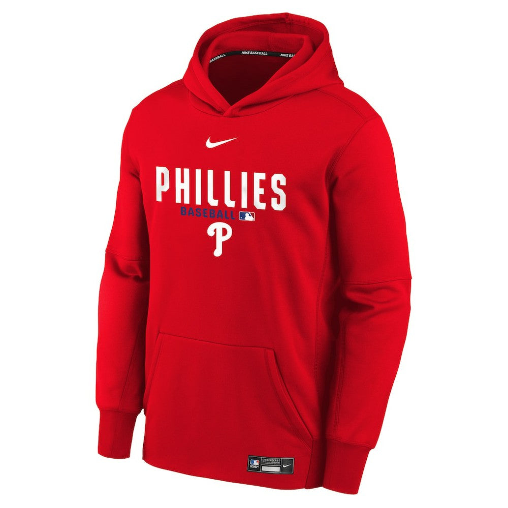 Philadelphia Phillies Youth Authentic Collection Therma-FIT Hoodie - Red | Nike