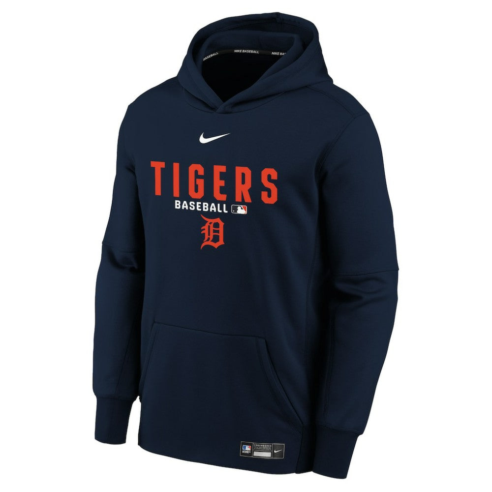 Detroit Tigers Youth Authentic Collection Therma-FIT Hoodie - Navy | Nike