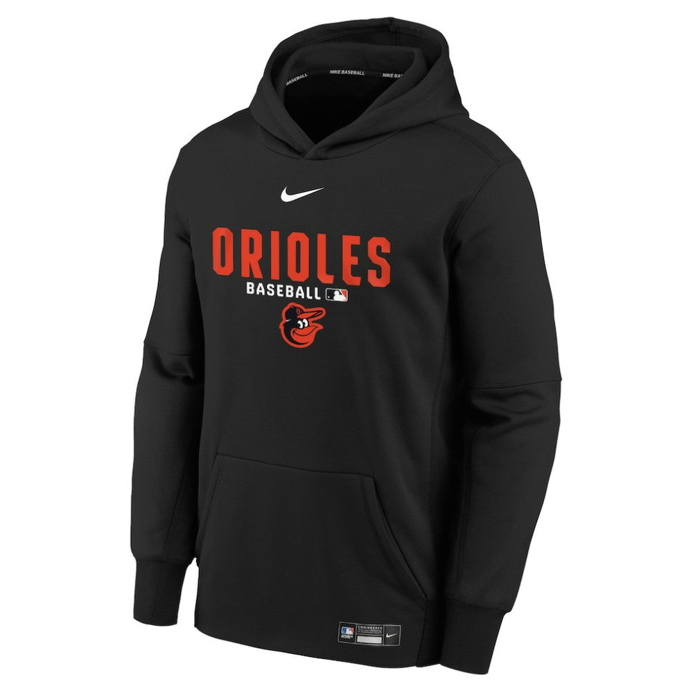Baltimore Orioles Youth Authentic Collection Therma-FIT Hoodie - Black | Nike
