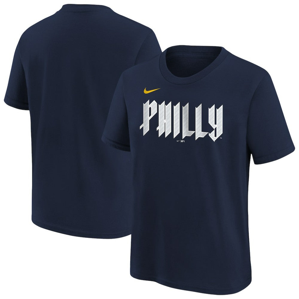 Philadelphia Phillies Youth City Connect Wordmark T-Shirt - Navy | Nike