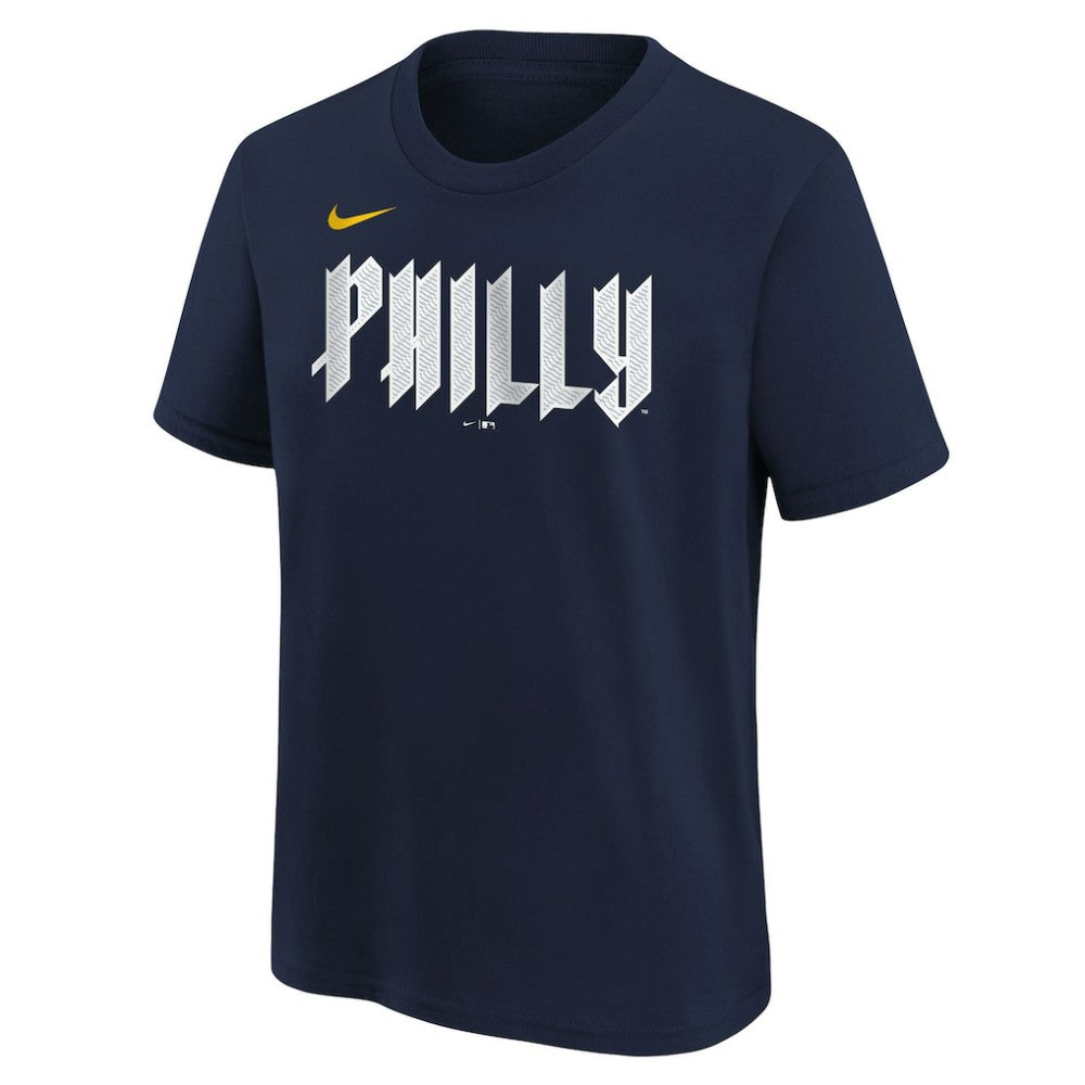 Philadelphia Phillies Youth City Connect Wordmark T-Shirt - Navy | Nike