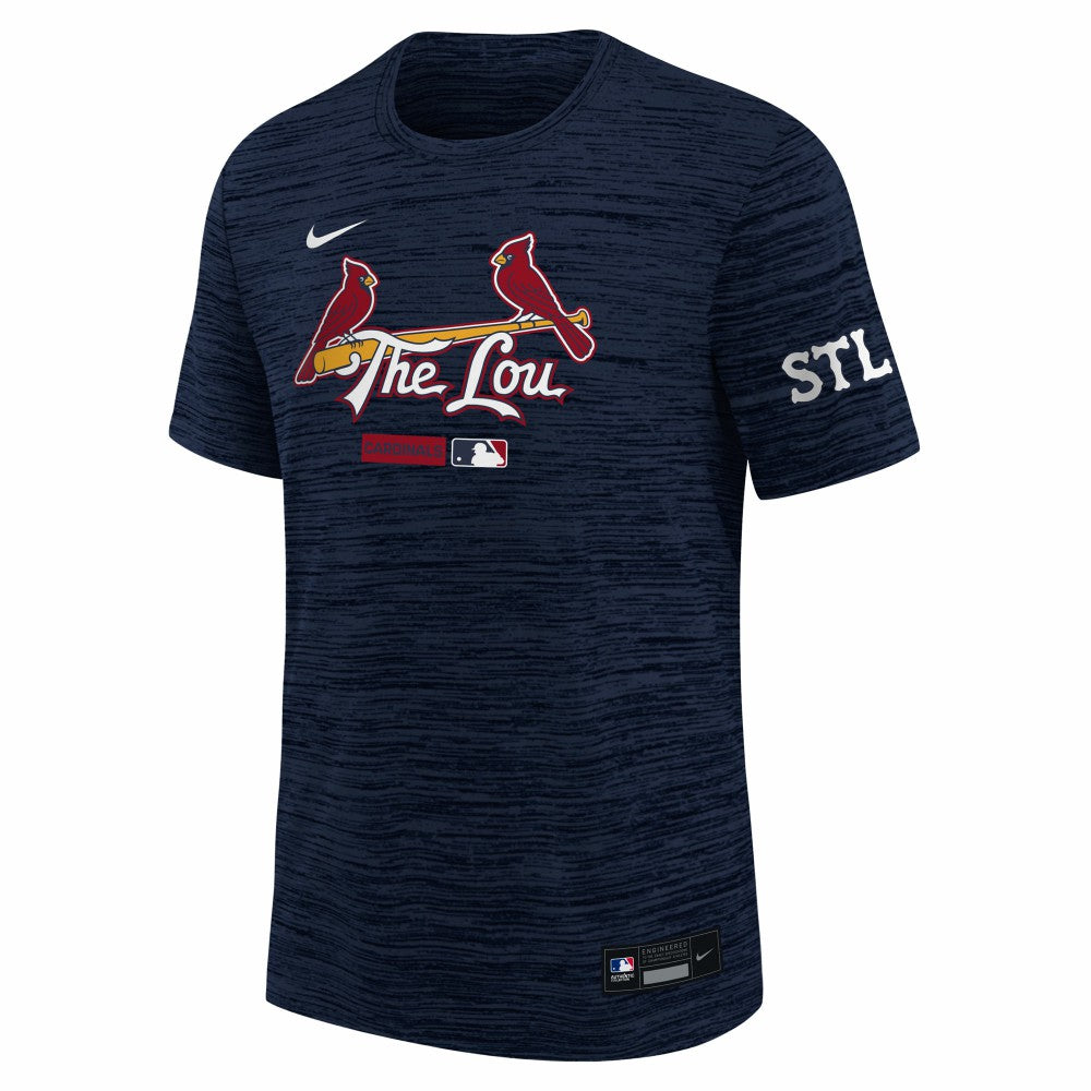 St. Louis Cardinals Youth City Connect Authentic Collection Velocity Dri-FIT T-Shirt - Navy | Nike