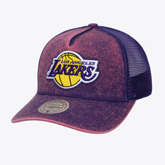 Los Angeles Lakers Gameday Snow Wash Adjustable Trucker Hat - Purple | Mitchell & Ness discount