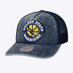 Golden State Warriors Gameday Snow Wash Adjustable Trucker Hat sale - Blue | Mitchell & Ness on sale