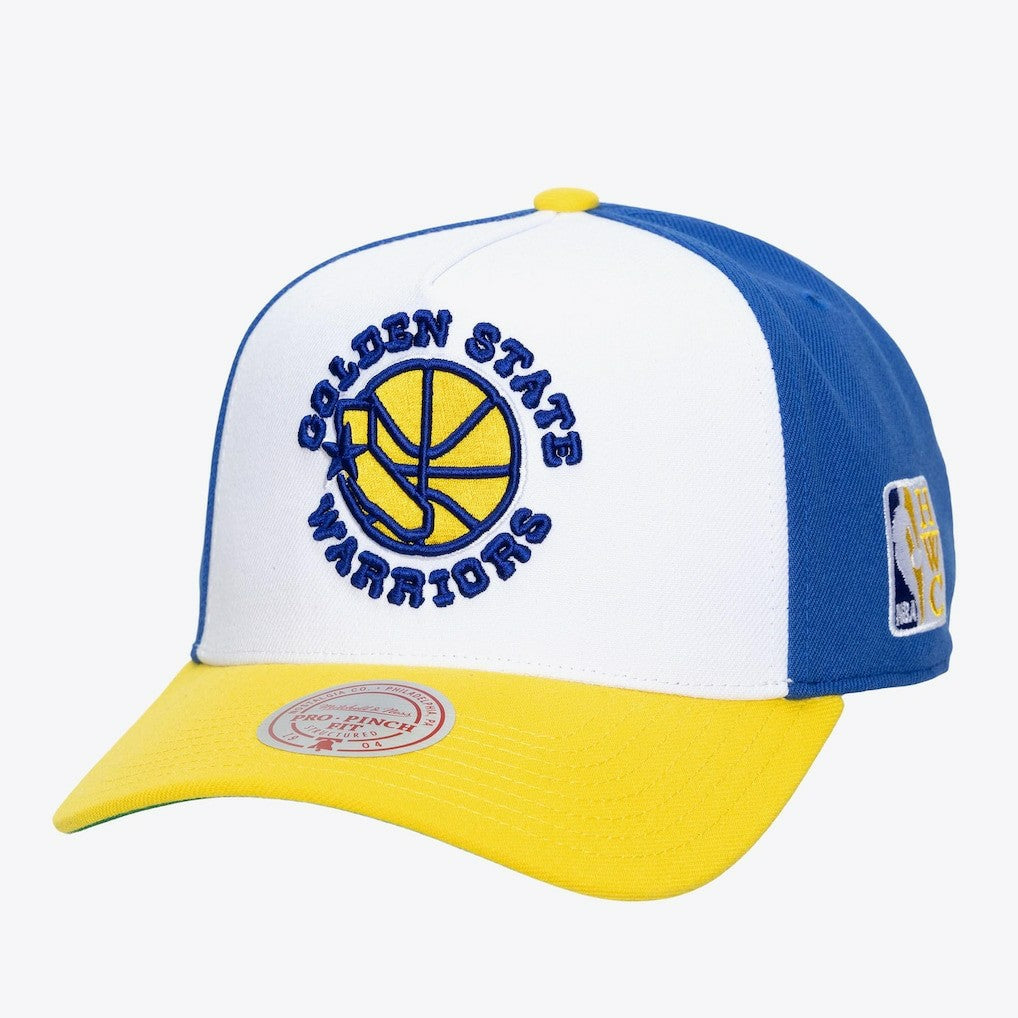 Golden State Warriors Legendary Home Pro Pinch Snapback Hat sale - White | Mitchell & Ness cheap
