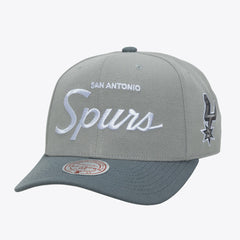 San Antonio Spurs Thunderstorm Head Coach Pro Crown Snapback Hat - Gray | Mitchell & Ness sale