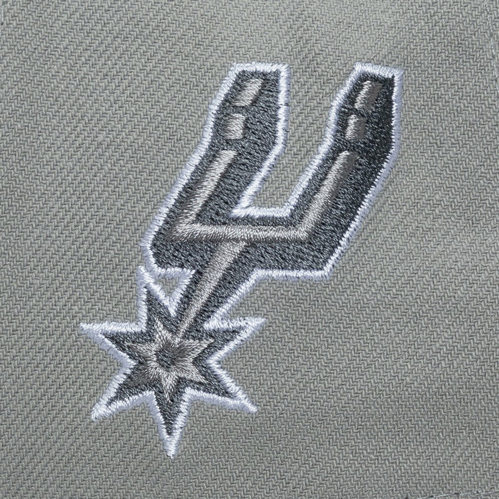 San Antonio Spurs Thunderstorm Head Coach Pro Crown Snapback Hat - Gray | Mitchell & Ness sale