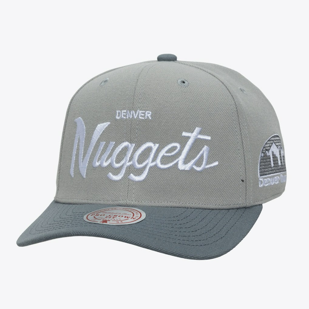 Denver Nuggets Thunderstorm Head Coach Pro Crown Snapback Hat sale - Gray | Mitchell & Ness online