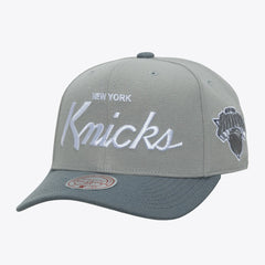New York Knicks Thunderstorm Head Coach Pro Crown Snapback Hat - Gray | Mitchell & Ness outlet