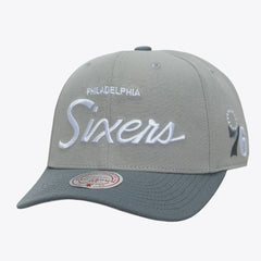 Philadelphia 76ers Thunderstorm Head Coach Pro Crown Snapback Hat - Gray | Mitchell & Ness shop