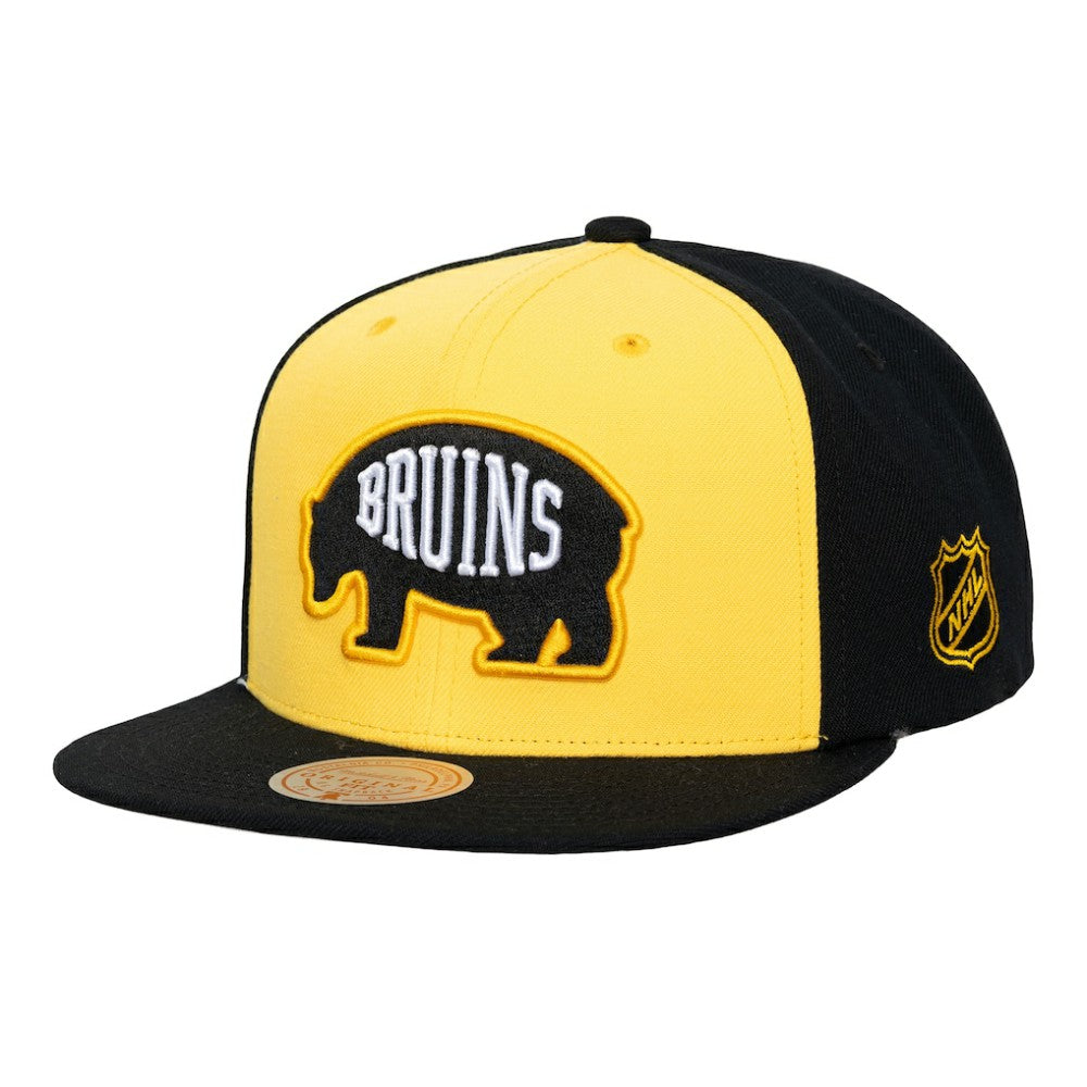 Boston Bruins Mitchell & Ness Legendary Away Snapback Hat Gold