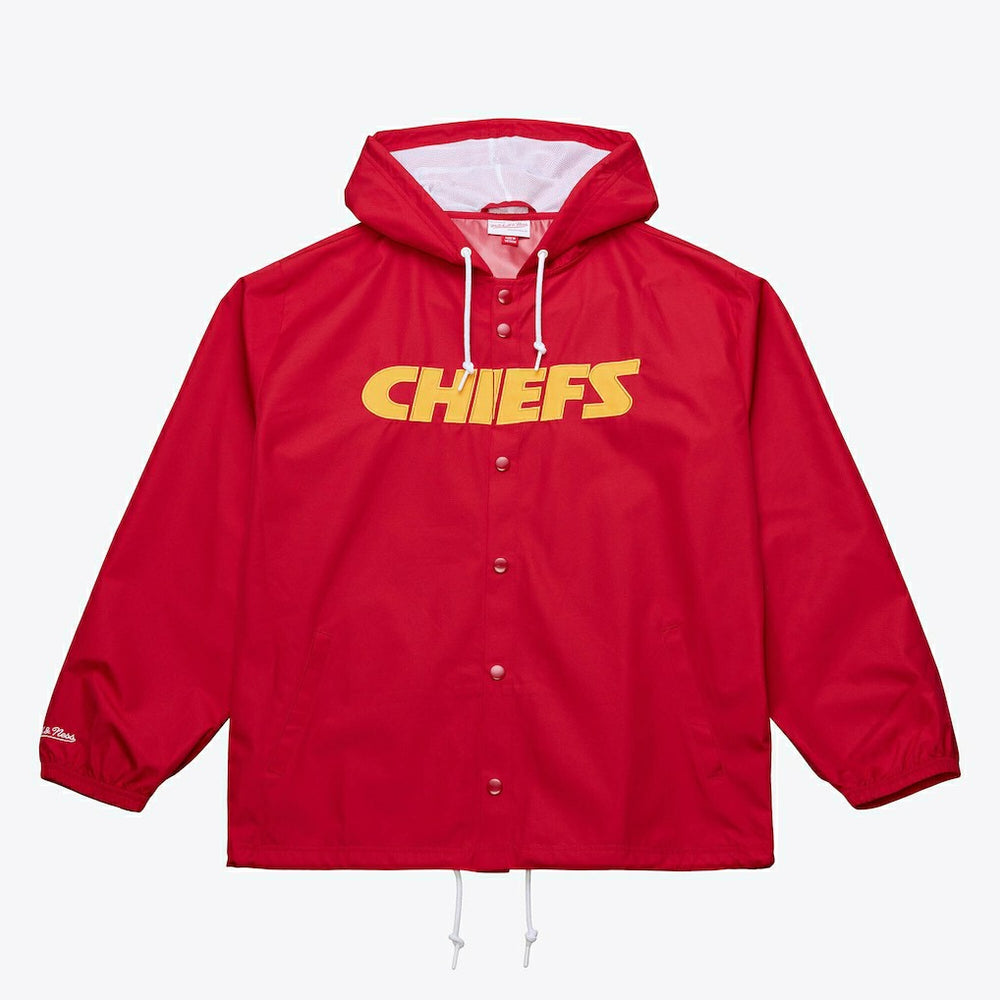 Kansas City Chiefs Coaches Full-Snap Hooded Windbreaker Jacket - Red cheap