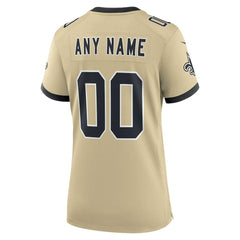 New Orleans Saints Women's Gameday Golds Alternate Custom Game Jersey - Gold | Nike cheap