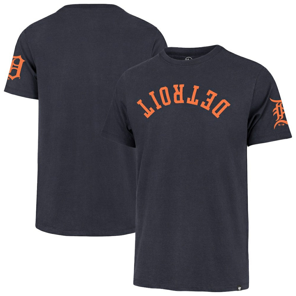 Detroit Tigers Upside Down Two-Peat Franklin T-Shirt - Navy | 47 brand