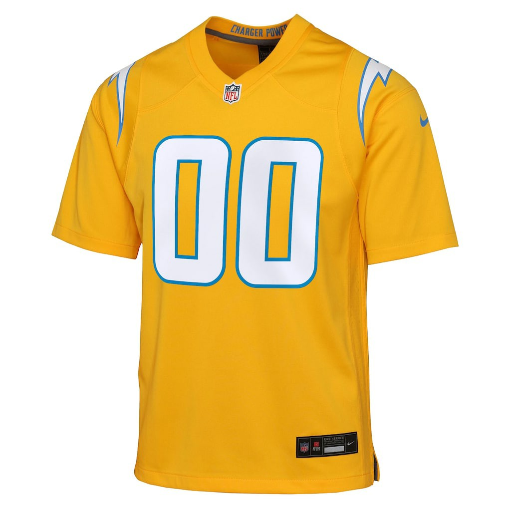 Los Angeles Chargers Youth Alternate Charger Power Game Custom Jersey - Gold | Nike outlet