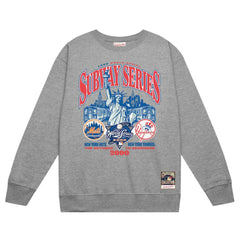 New York Yankees vs. New York Mets 2000 World Series Pullover Sweatshirt - Heather Gray | Mitchell & Ness