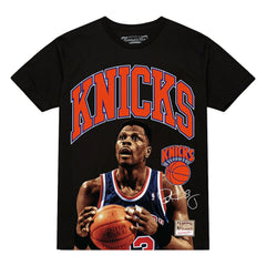 Patrick Ewing New York Knicks Hardwood Classics Player Arch T-Shirt - Black | Mitchell & Ness discount