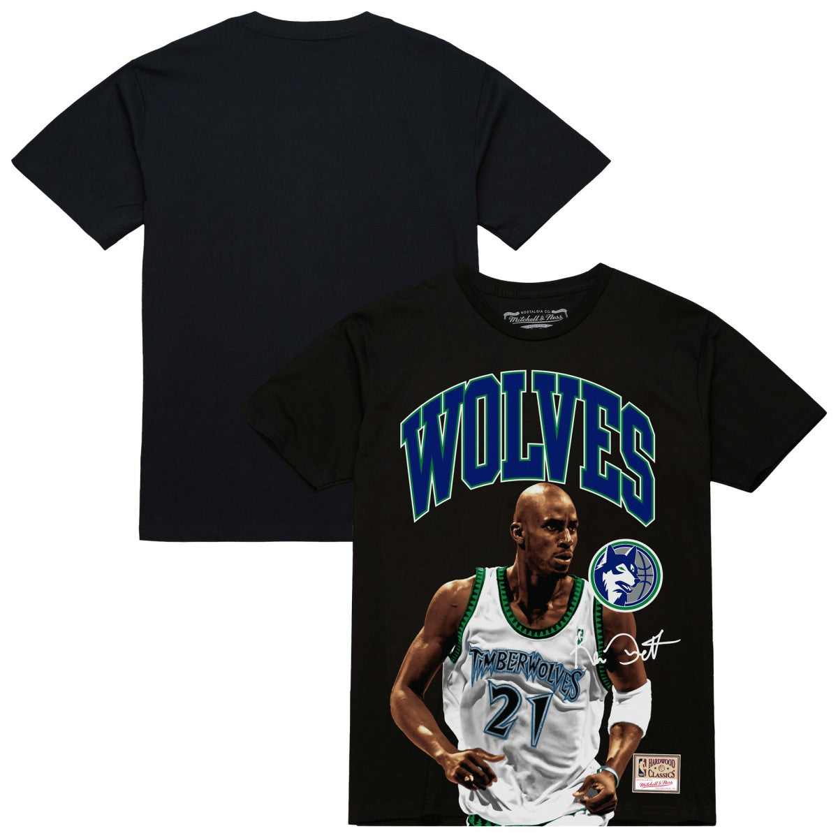 Kevin Garnett Minnesota Timberwolves Hardwood Classics Player Arch T-Shirt - Black | Mitchell & Ness outlet