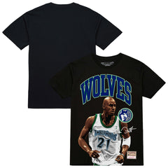 Kevin Garnett Minnesota Timberwolves Hardwood Classics Player Arch T-Shirt - Black | Mitchell & Ness outlet