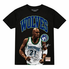 Kevin Garnett Minnesota Timberwolves Hardwood Classics Player Arch T-Shirt - Black | Mitchell & Ness outlet