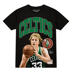 Larry Bird Boston Celtics Hardwood Classics Player Arch T-Shirt - Black | Mitchell & Ness shop