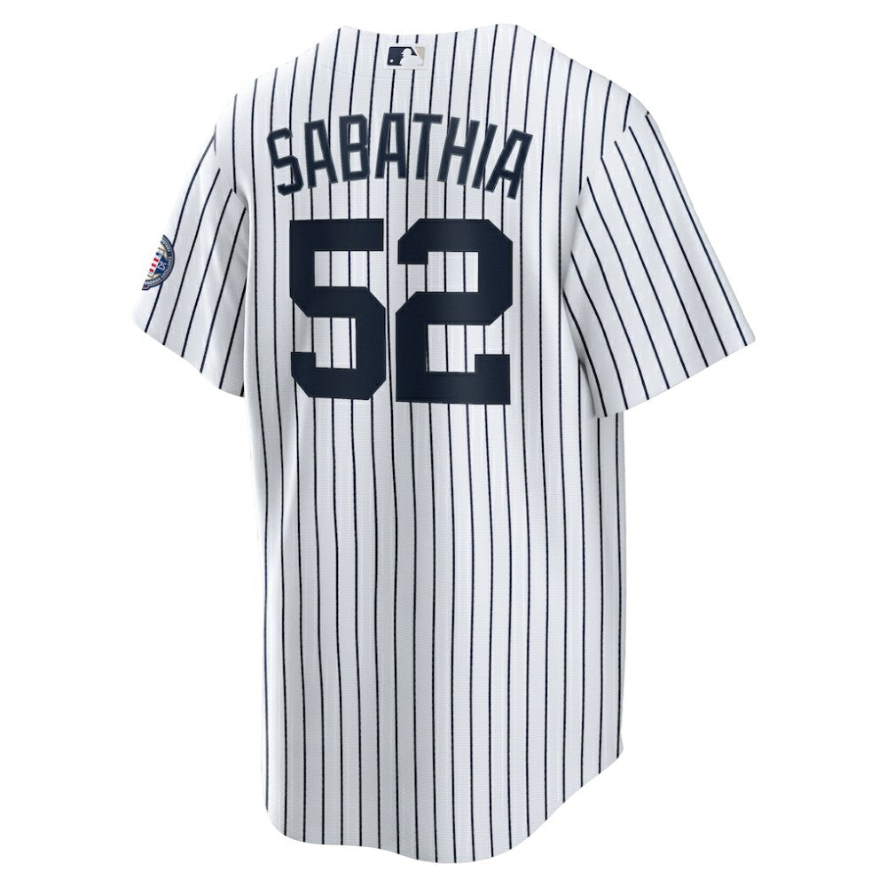 CC Sabathia New York Yankees 2025 Baseball Hall of Fame Name & Number Retired Replica Jersey - White | Nike