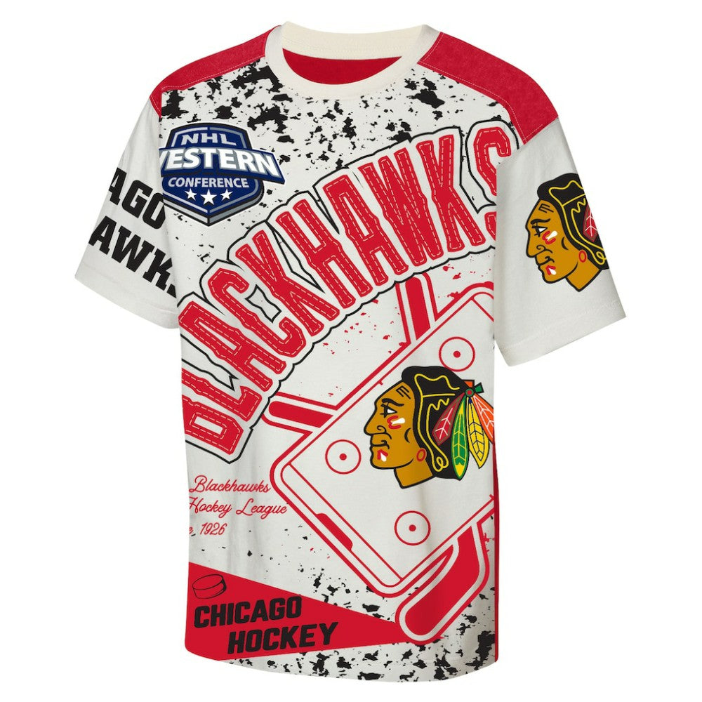 Chicago Blackhawks Outerstuff Youth Top Player T-Shirt Cream