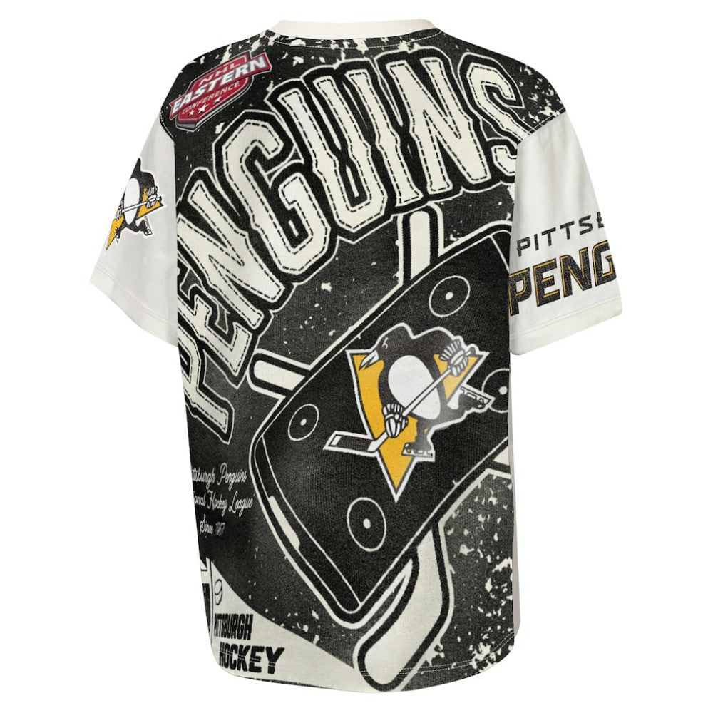 Pittsburgh Penguins Outerstuff Youth Top Player T-Shirt Cream