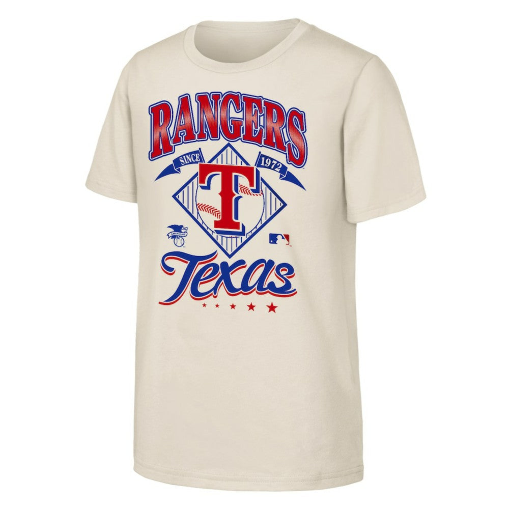 Texas Rangers Outerstuff Youth Triple Hit T-Shirt - Natural