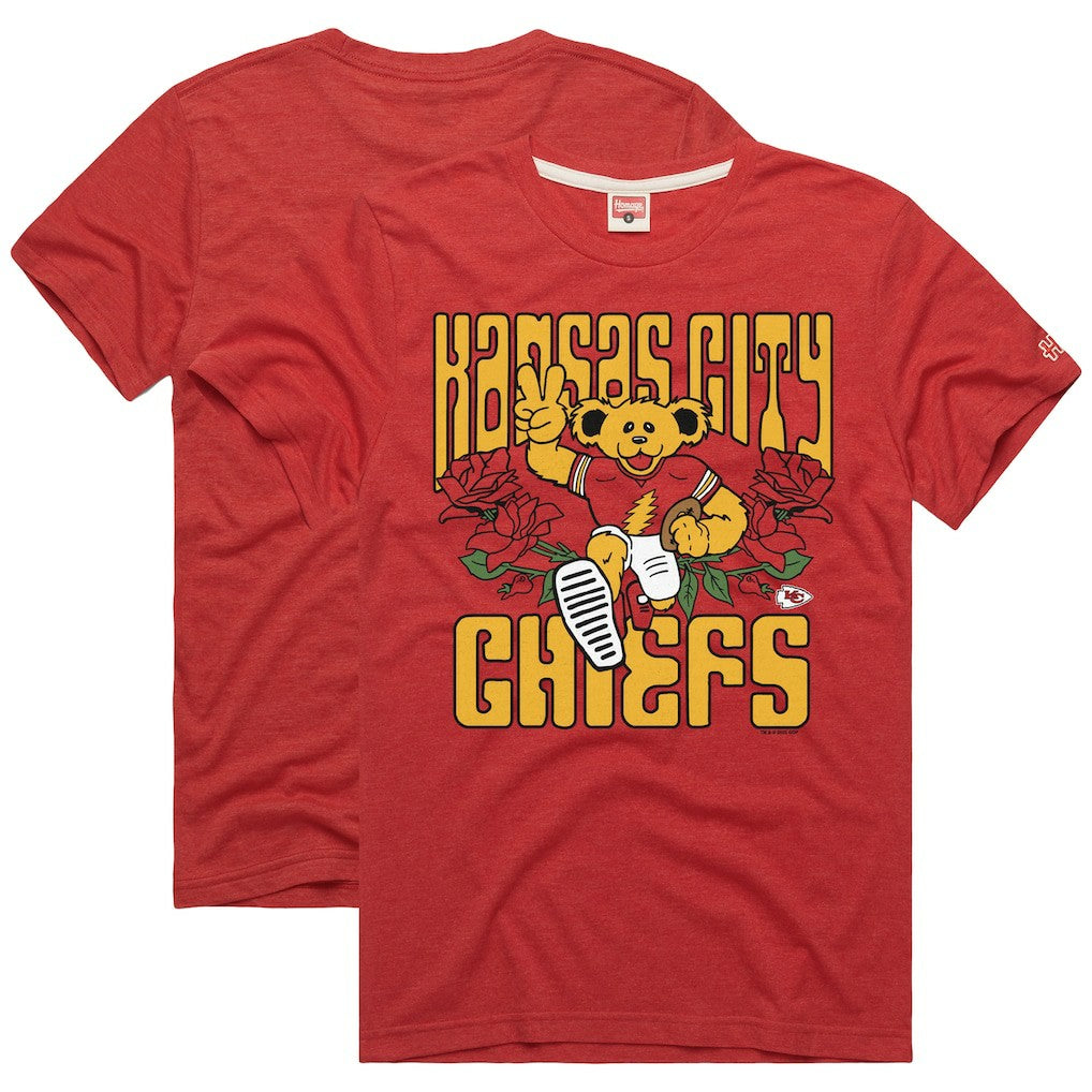 Kansas City Chiefs Homage NFL x Grateful Dead Tri-Blend T-Shirt - Red sale
