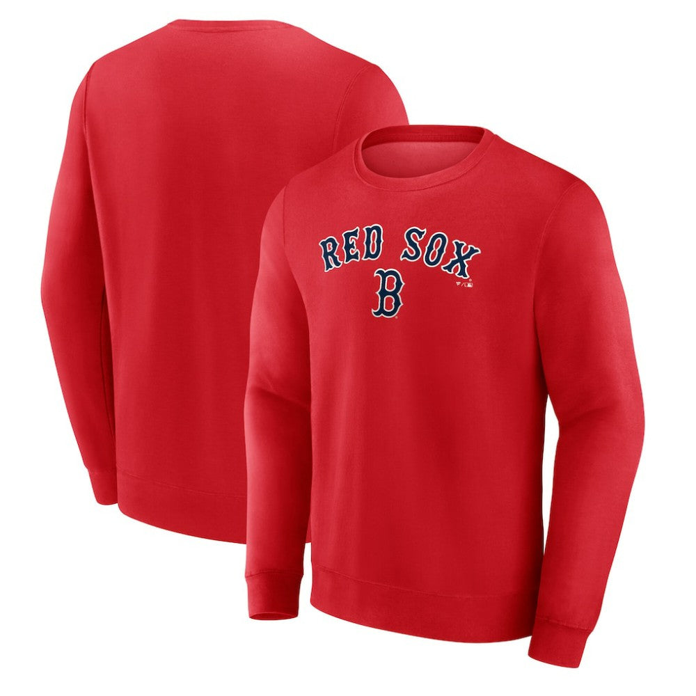 Boston Red Sox Team Lockup Sweatshirt - Red