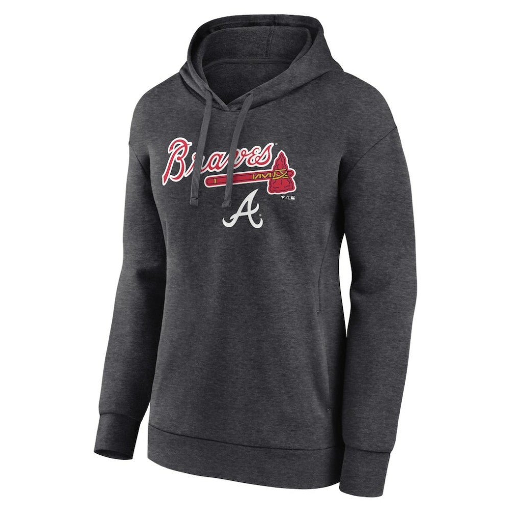 Atlanta Braves Women's Team Lockup Hoodie - Charcoal