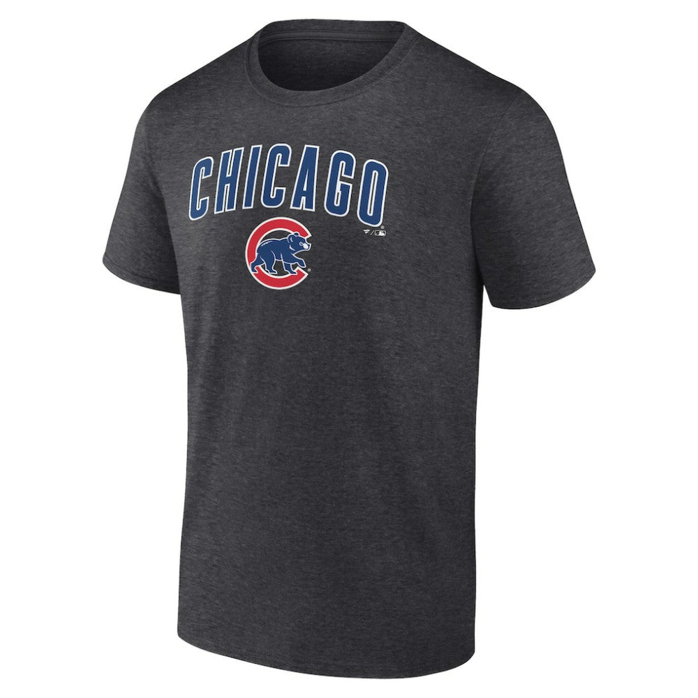 Chicago Cubs Team Lockup T-Shirt - Charcoal