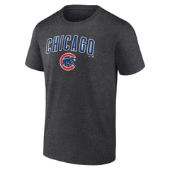 Chicago Cubs Team Lockup T-Shirt - Charcoal