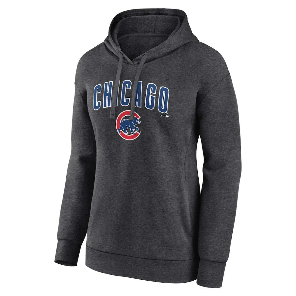 Chicago Cubs Women's Team Lockup Hoodie - Charcoal