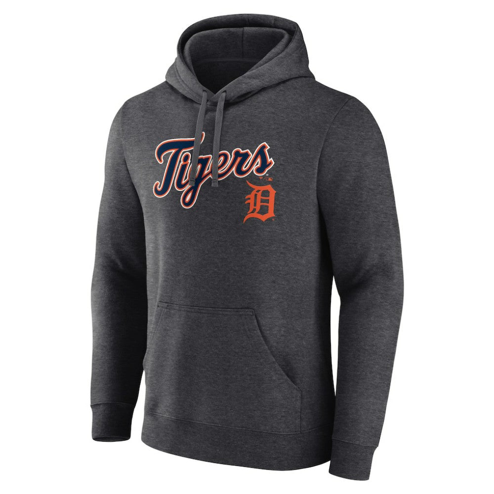 Detroit Tigers Team Lockup Hoodie - Charcoal