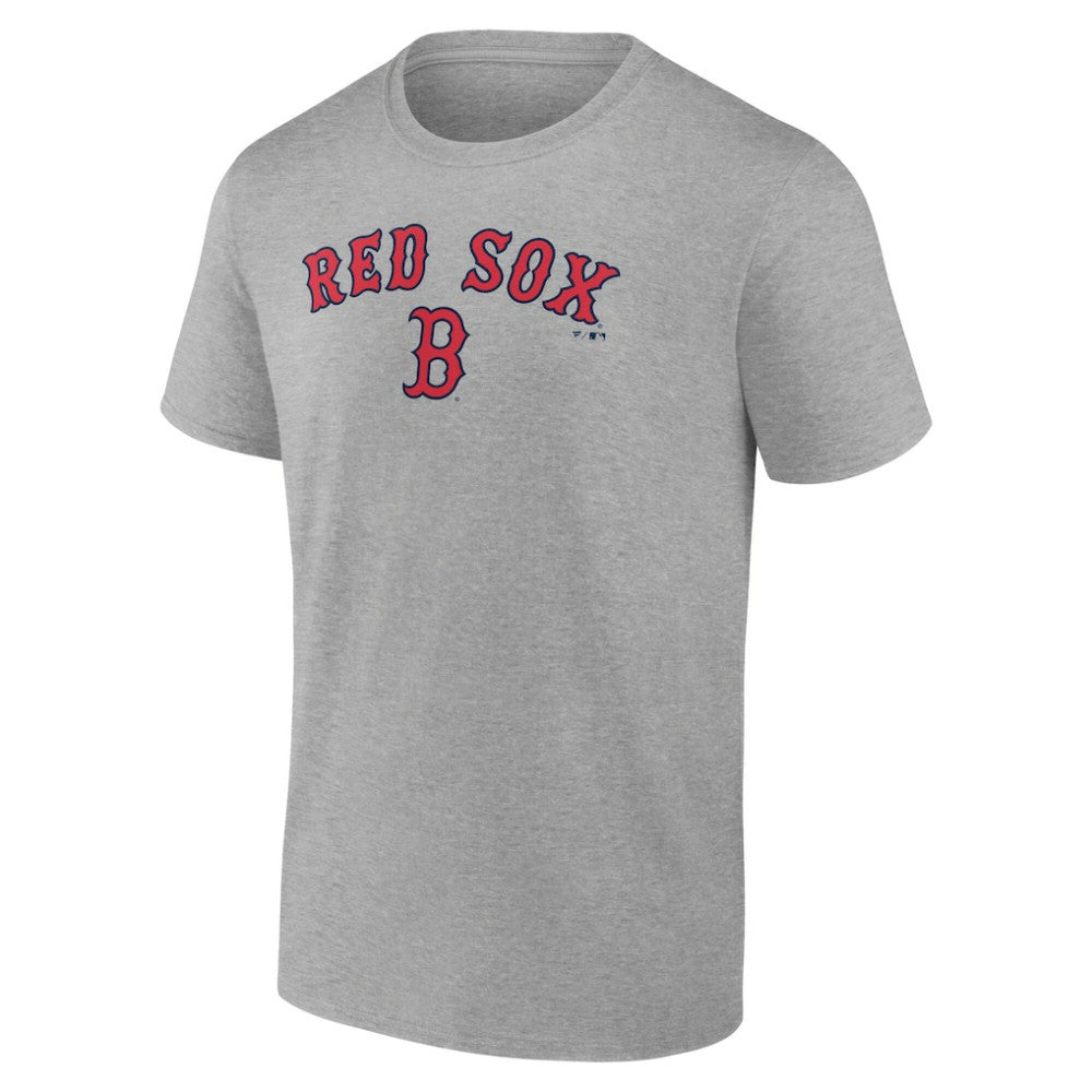 Boston Red Sox Team Lockup T-Shirt - Heather Gray