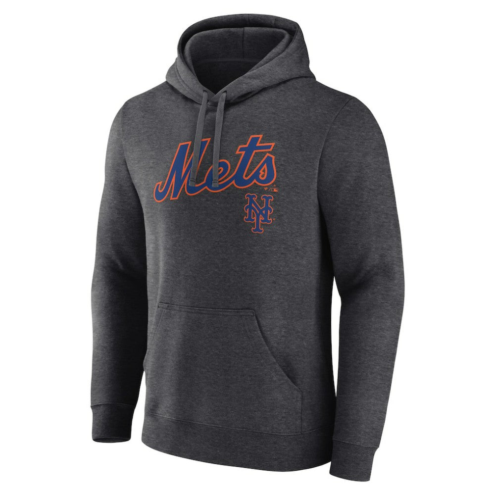 New York Mets Team Lockup Hoodie - Charcoal