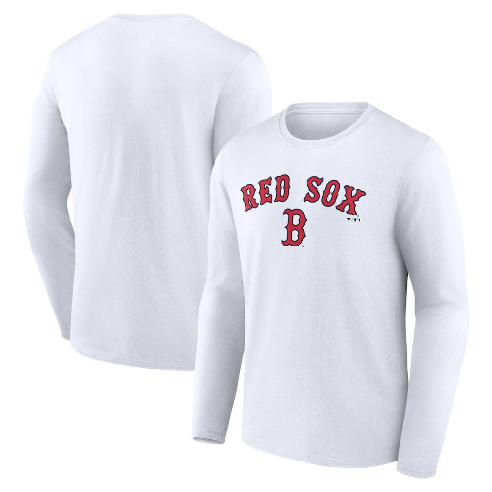 Boston Red Sox Team Lockup Long Sleeve T-Shirt - White